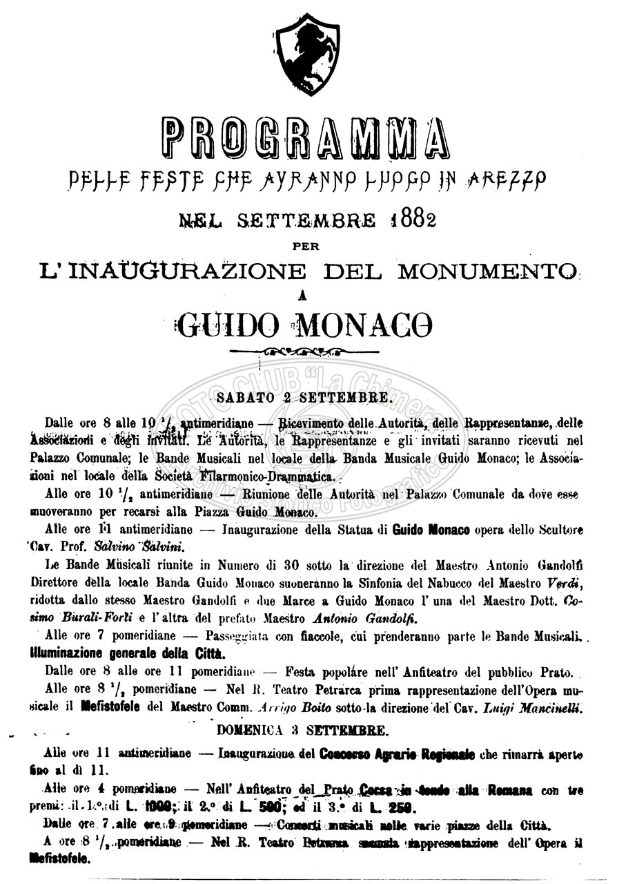 Inaugurazione del monumento a Guido Monaco