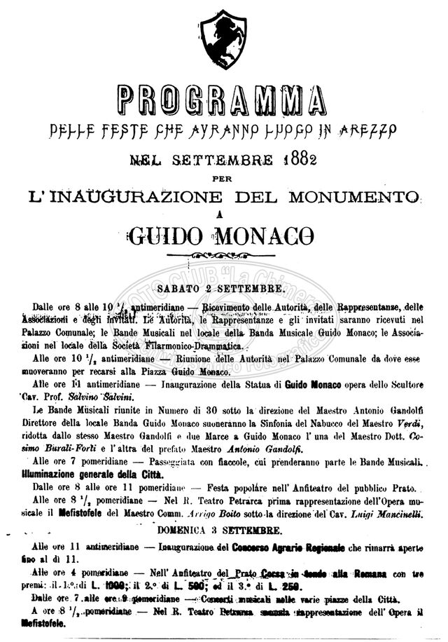 Inaugurazione del monumento a Guido Monaco