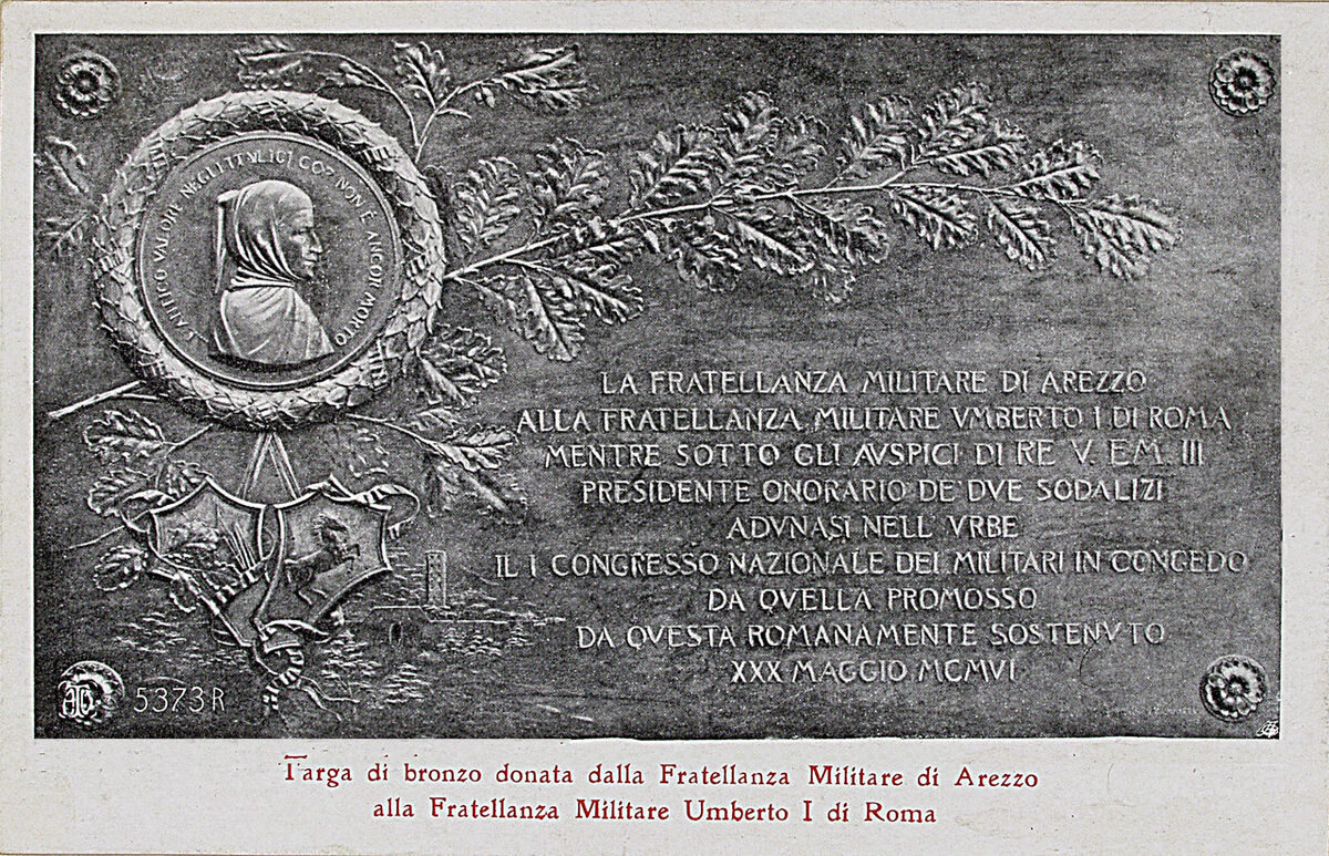 Targa commemorativa in bronzo