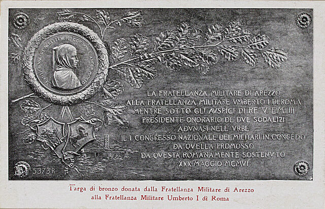 Targa commemorativa in bronzo