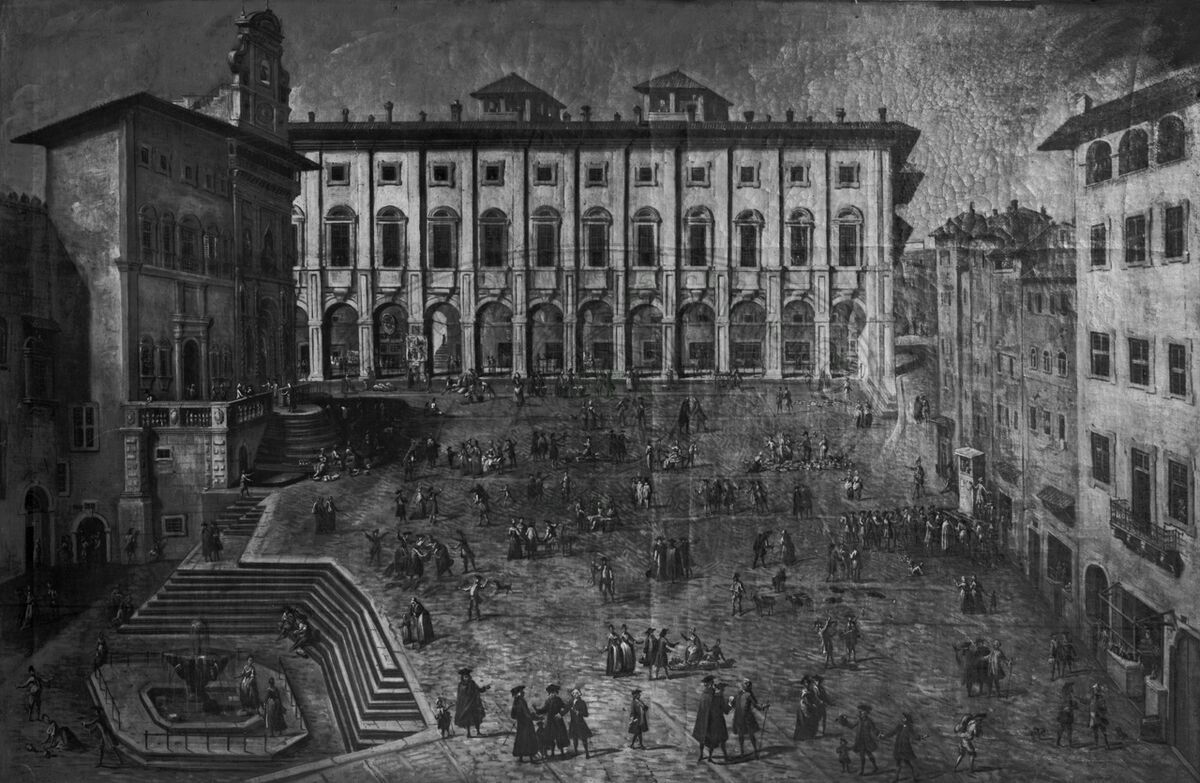 Piazza Grande (o Vasari) alla fine del ‘700