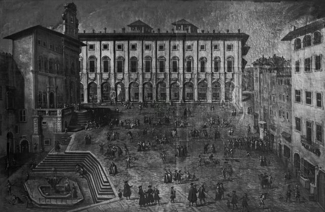 Piazza Grande (o Vasari) alla fine del ‘700