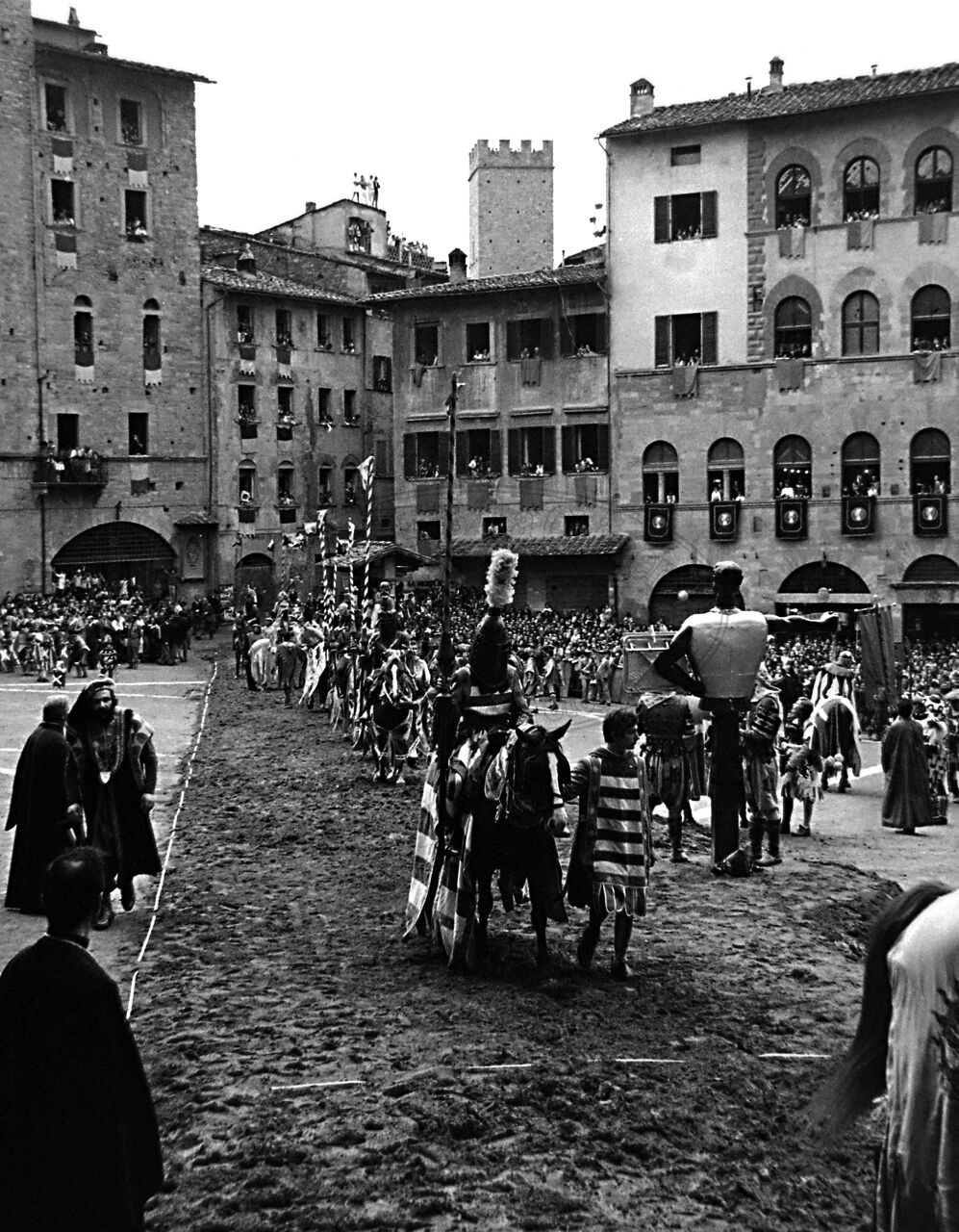 Entrata in campo dei figuranti