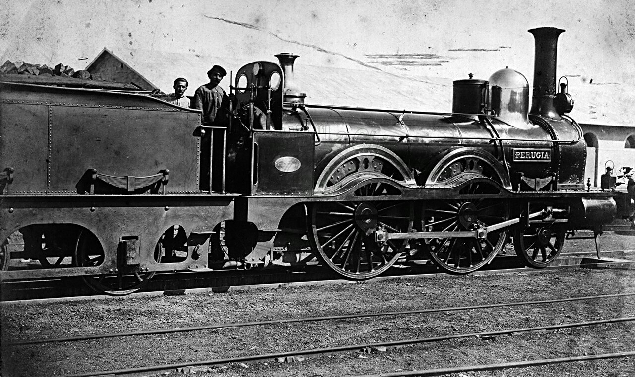 Locomotiva con macchinisti