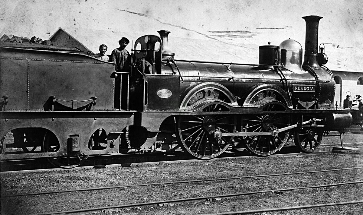 Locomotiva con macchinisti