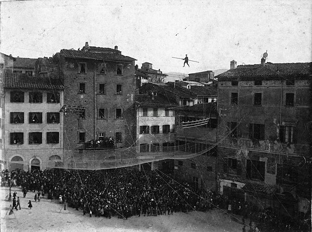 Funambolo in Piazza Grande (o Vasari)