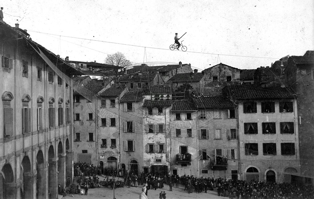 Funambolo in Piazza Grande (o Vasari)