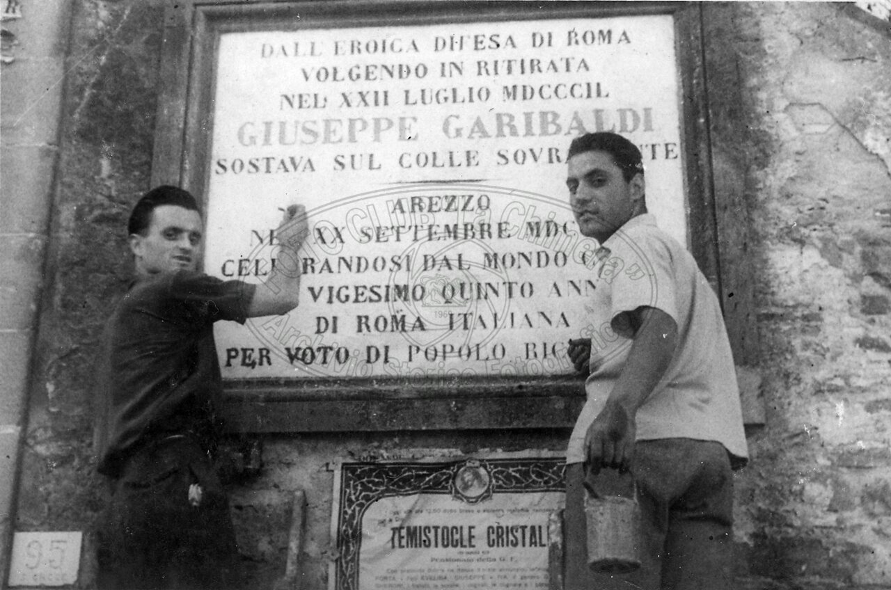 Targa marmorea a ricordo di Garibaldi