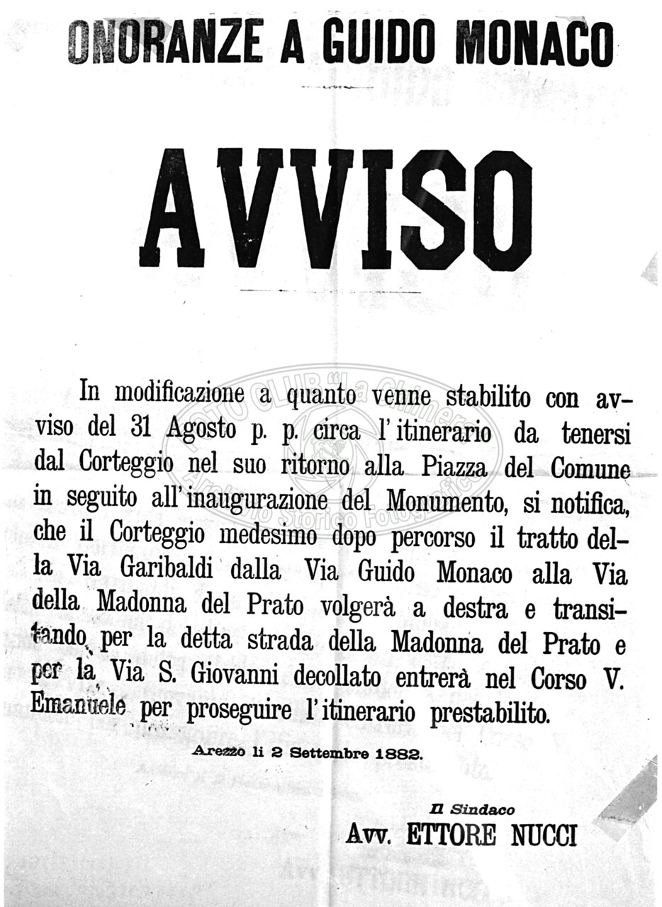 Iinaugurazione del monumento a Guido Monaco