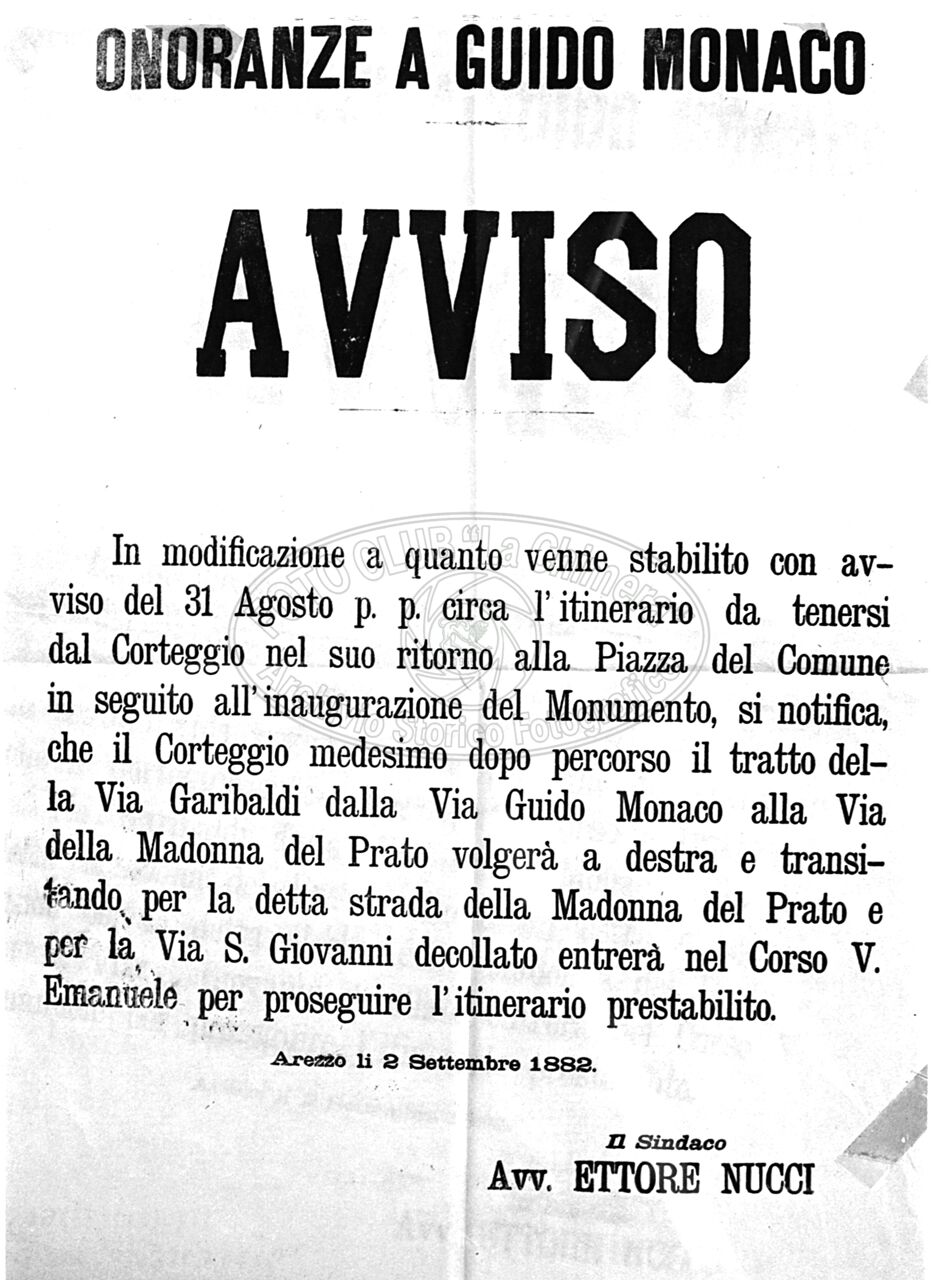 Iinaugurazione del monumento a Guido Monaco
