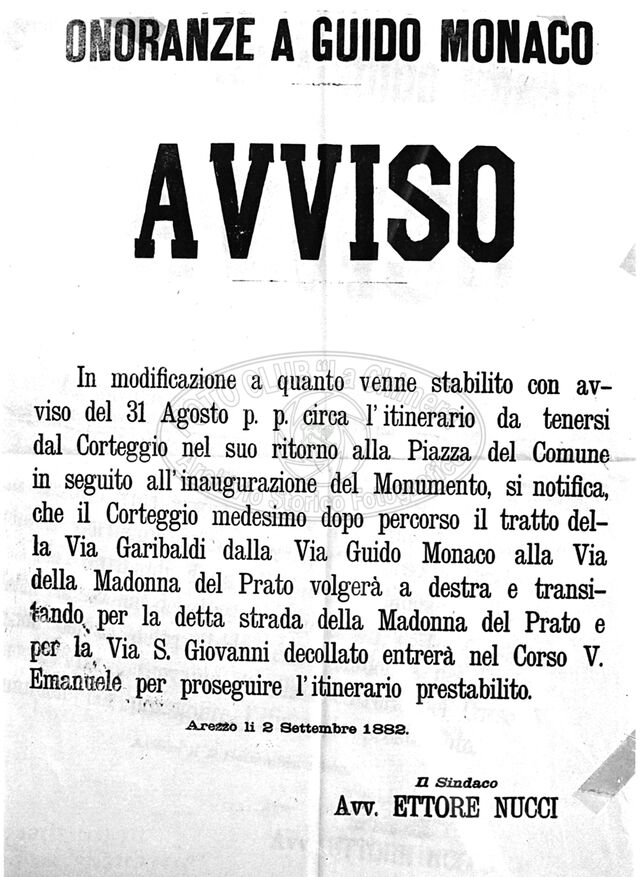 Iinaugurazione del monumento a Guido Monaco