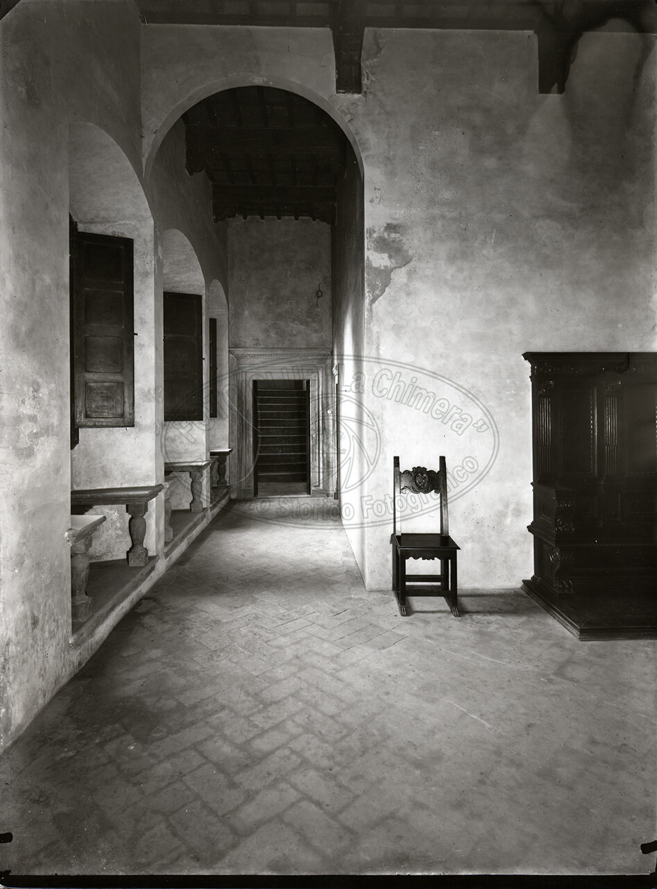 Arezzo Casa Del Petrarca Un Corridoio Interno