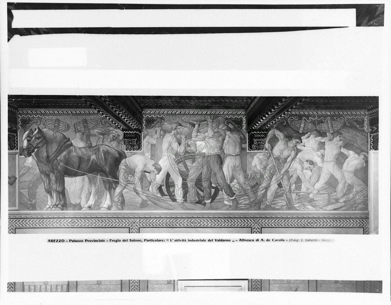 Arezzo Palazzo Provinciale Dettaglio Destro Affresco Uomini Illustri