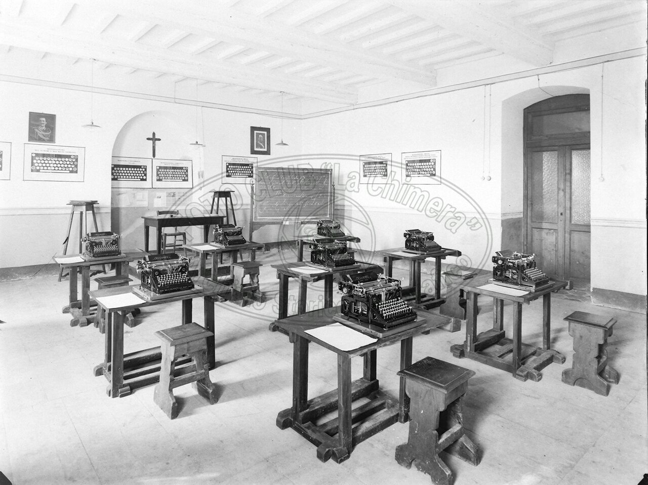 Poppi Scuole Complementari Aula Di Dattilografia 1932