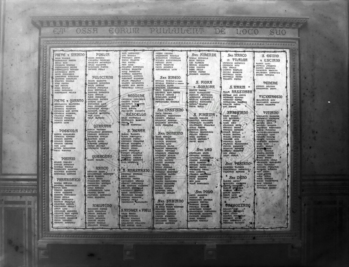 Arezzo Chiesa Di S Francesco Cappella Votiva Lapide Commemorativa Di Destra