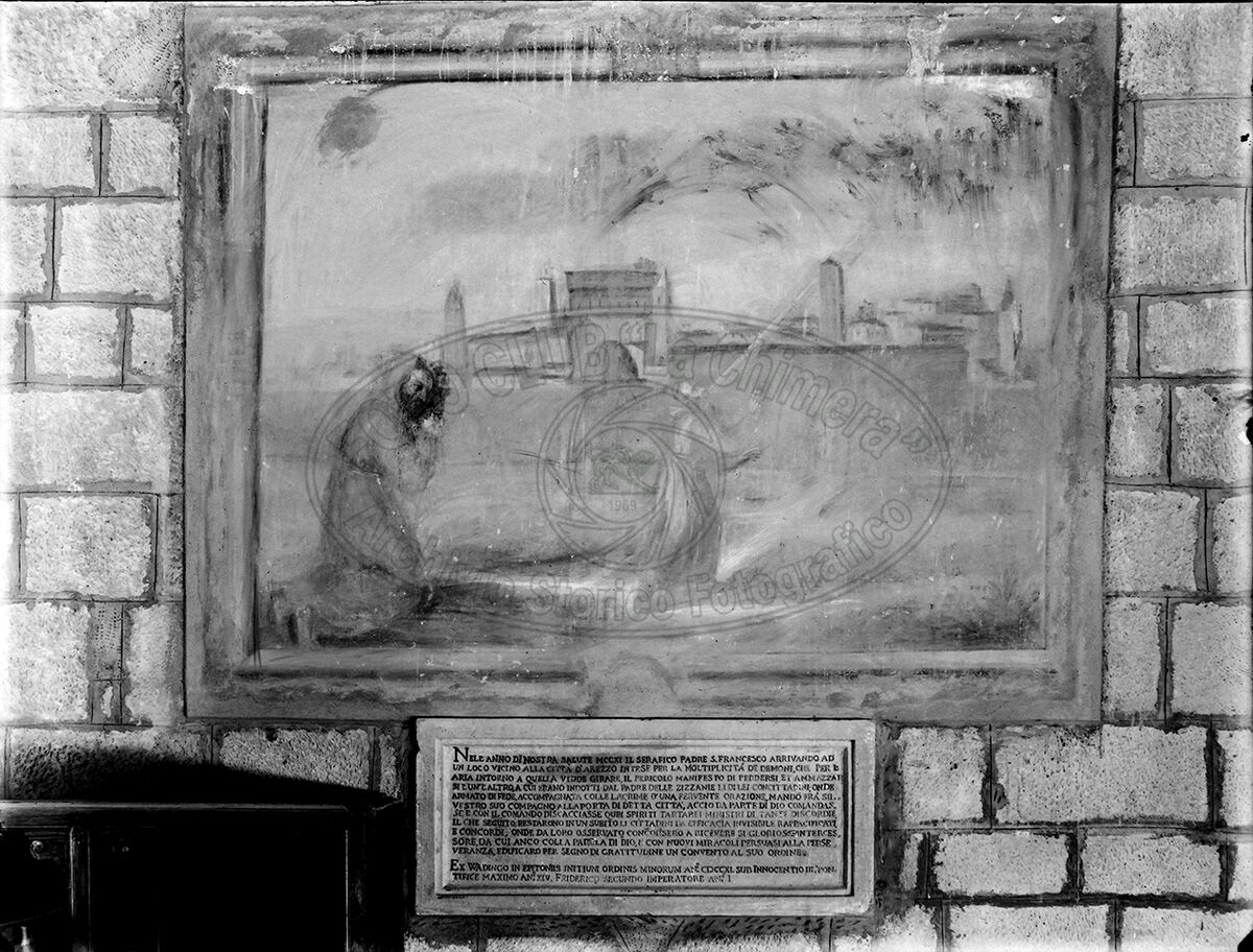 Arezzo Chiesa Di Saione Affresco S Francesco Che Scaccia I Demoni