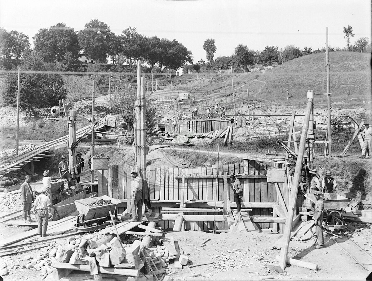 Lavori Sul Ponte Di Pratantico 22 Settembre 1926