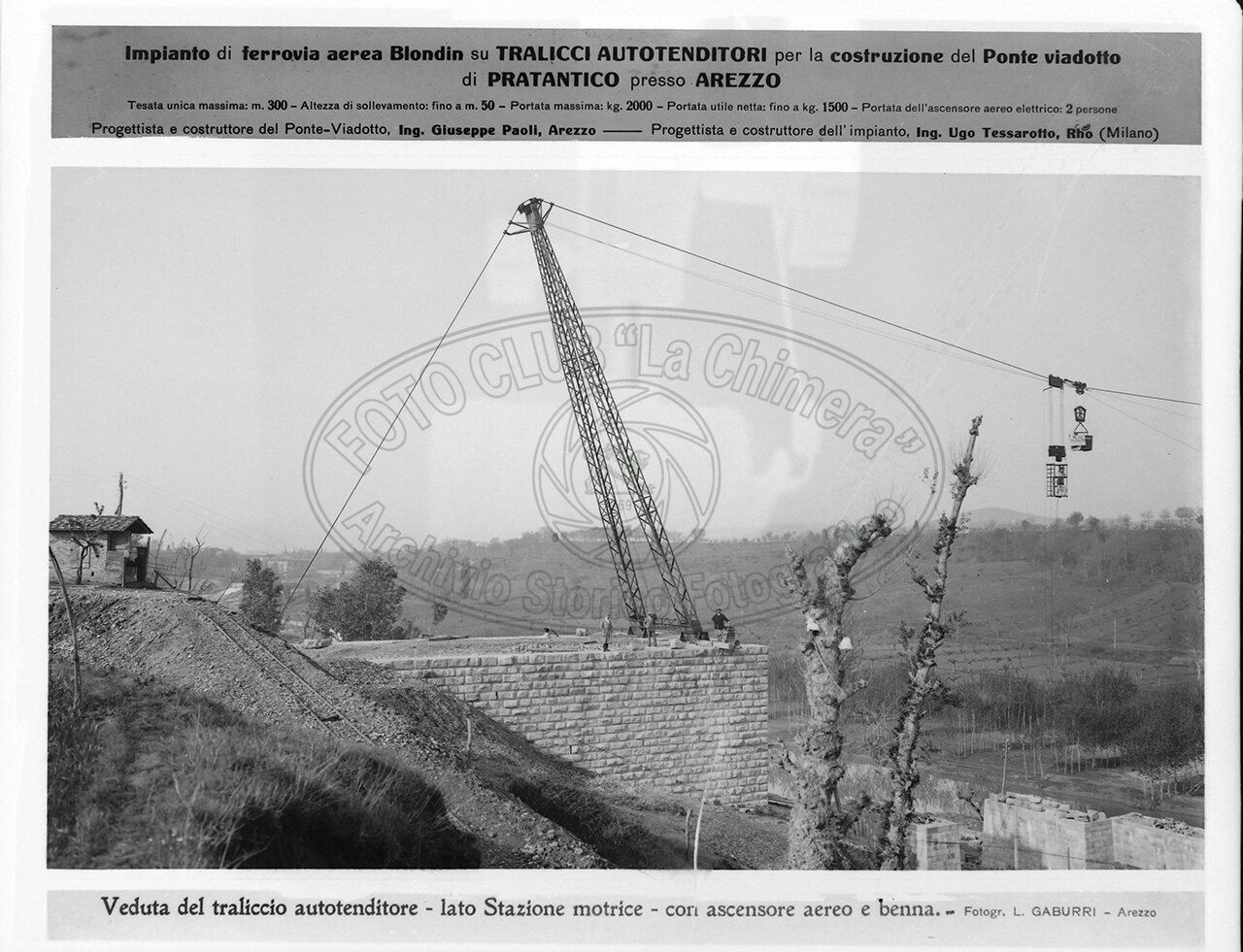 Amm Pro Veduta Del Traliccio Autotenditore Lato Stazione Motrice Con Ascensore Aereo E Benna