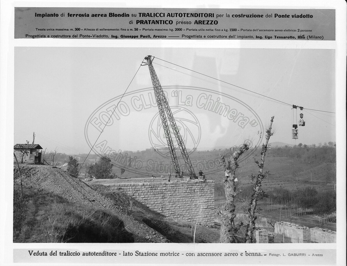 Amm Pro Veduta Del Traliccio Autotenditore Lato Stazione Motrice Con Ascensore Aereo E Benna