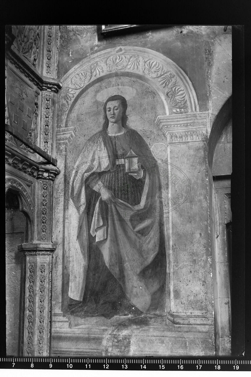 Arezzo duomo affresco raffigurante la maddalena opera di piero della francesca